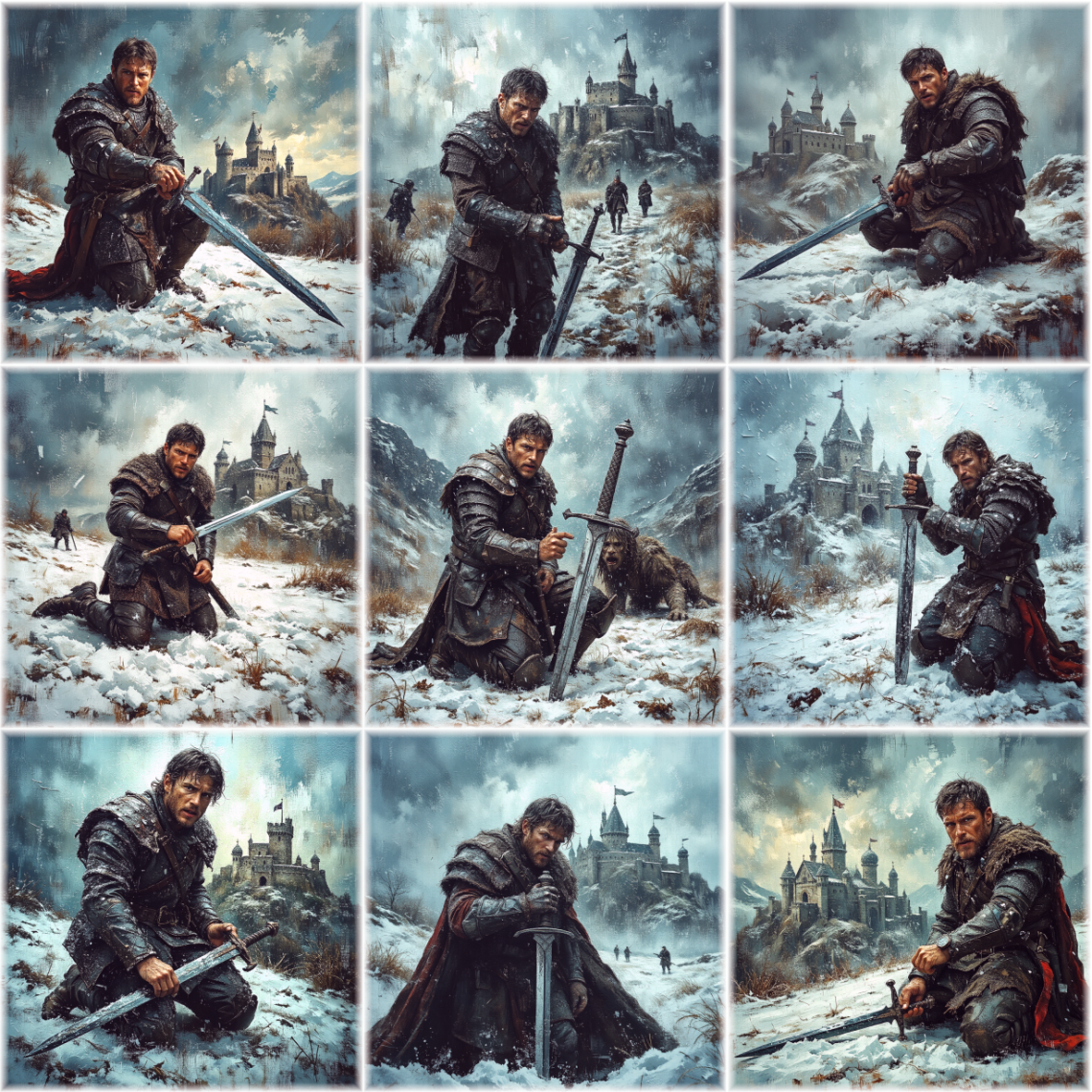 Kneeling in the white waste, Magnetic Booklet