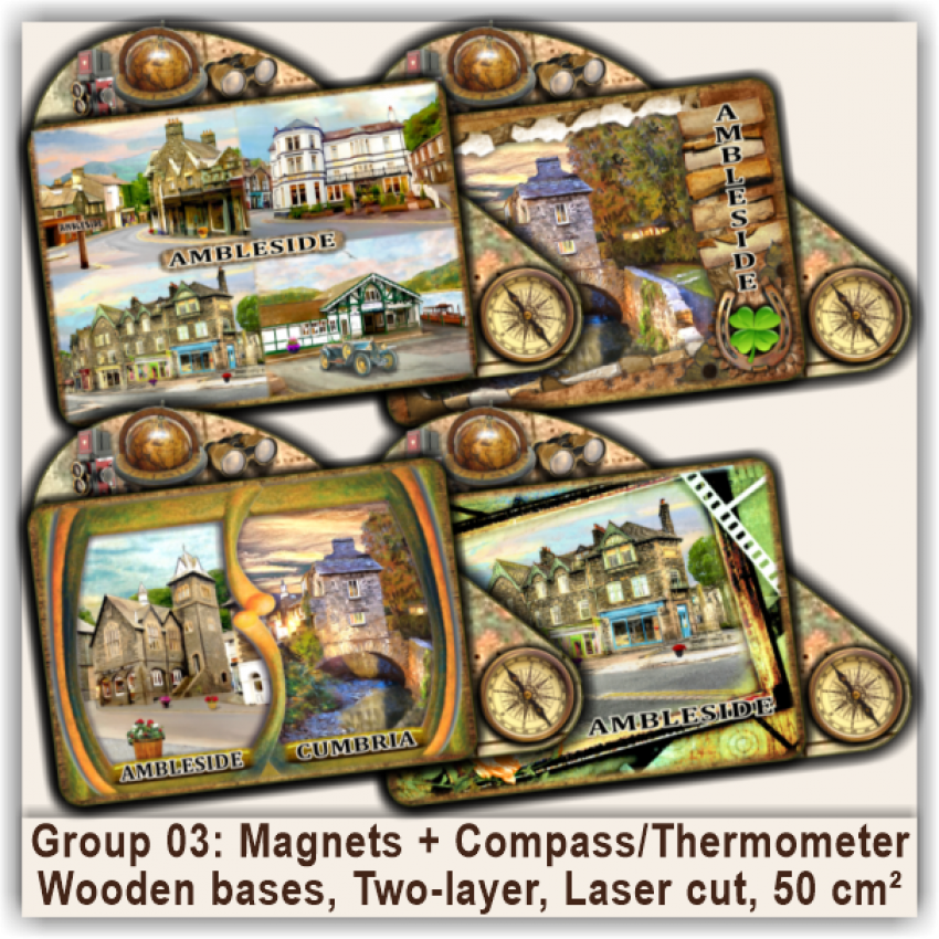 Ambleside 3D Magnets, Compasses, Thermometers 03
