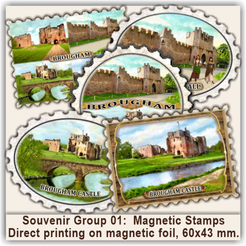 Brougham & Castle Magnetic Stamps & Stickers 01