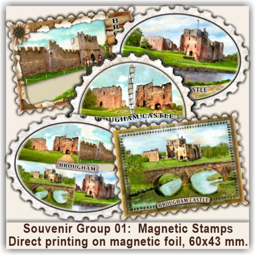 Brougham & Castle Magnetic Stamps & Stickers 01