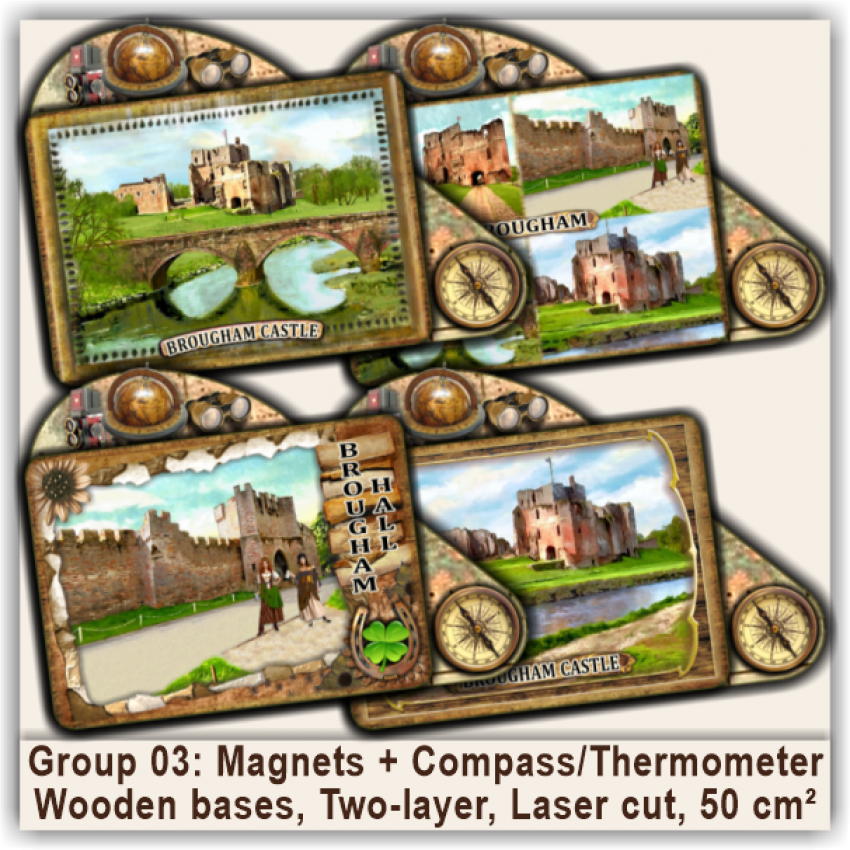 Brougham & Castle 3D Magnets, Compasses, Thermometers 03