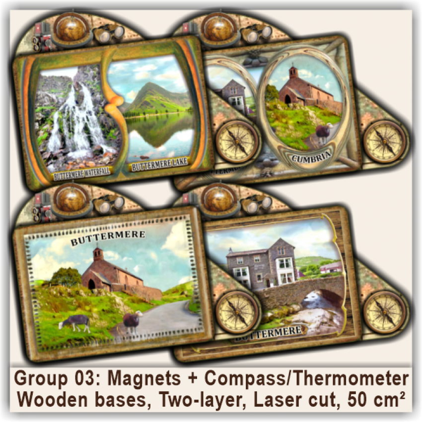 Buttermere 3D Magnets, Compasses, Thermometers 03