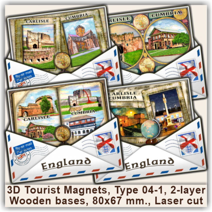 Carlisle 3D Tourist Travel Magnets & Gifts 04