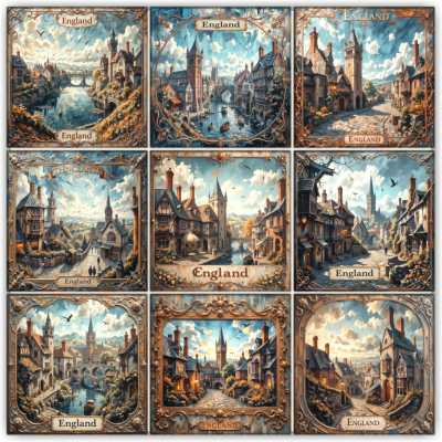England Souvenir Magnet Collections