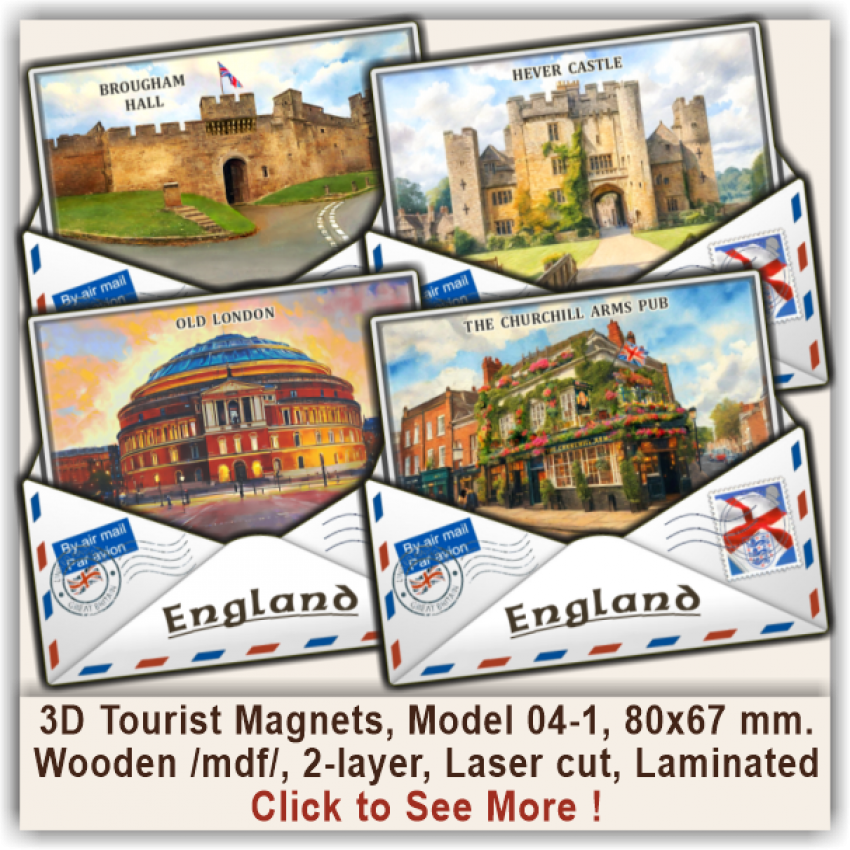 England Tourist Magnetic Souvenirs 04-1