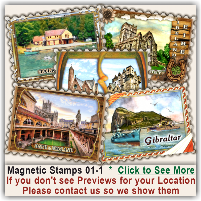 Broadway, Wychavon, Cotswolds Magnetic Stamps 01 Broadway, Wychavon, Cotswolds Magnetic Stamps 01