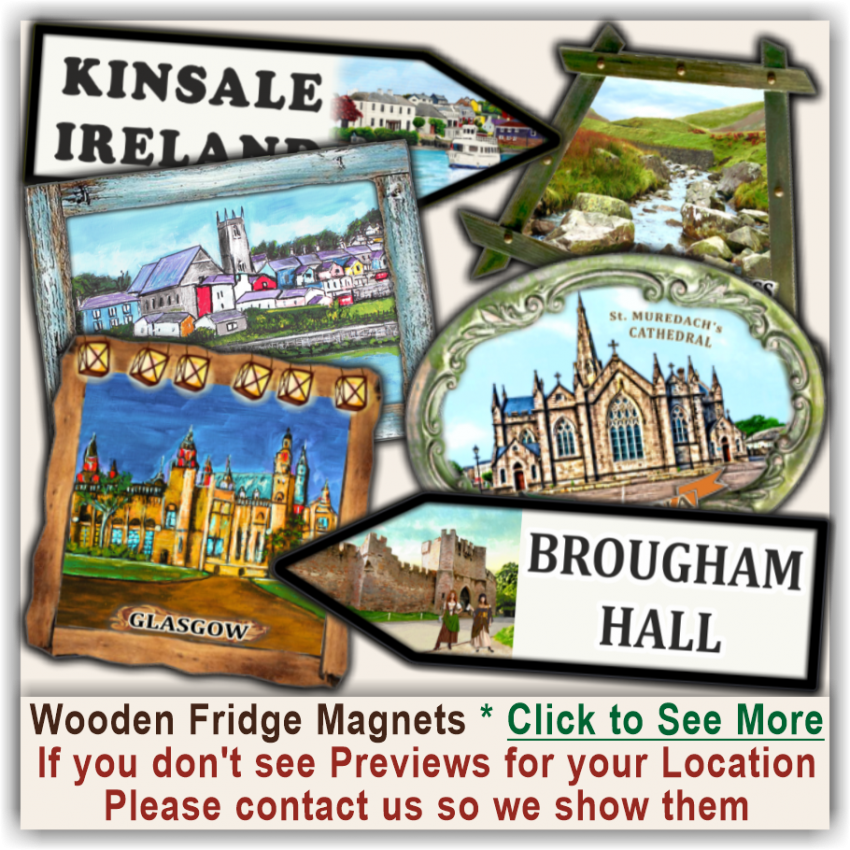 Aberdeen, Obar Dheathain Magnets with Wooden Bases 02 Aberdeen, Obar Dheathain Magnets with Wooden Bases 02