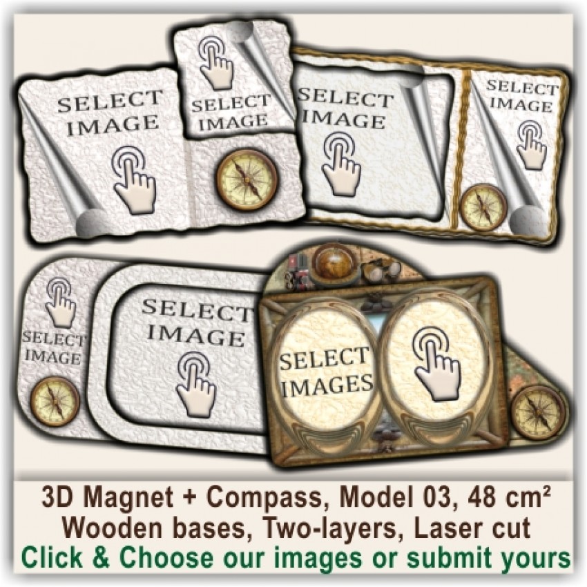 Saint Albans, Hertfordshire 3D Magnets & Compasses 03