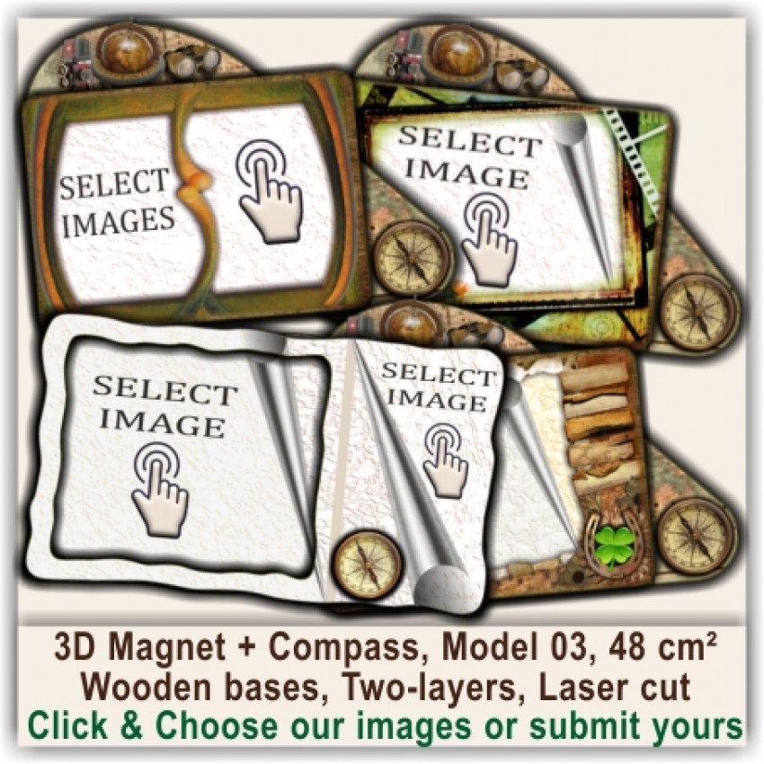 Clovelly Village, Devon  3D Magnets & Compasses 03