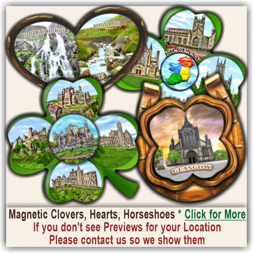 06 United Kingdom & Ireland Magnetic Clovers, Hearts, Horseshoes 06 United Kingdom & Ireland Magnetic Clovers, Hearts, Horseshoes