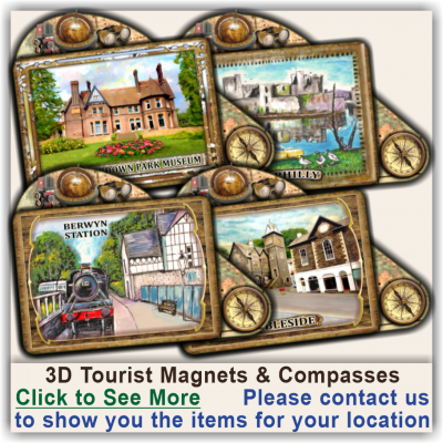 Yorkshire Dales, National Park Wooden Magnets & Compasses 11