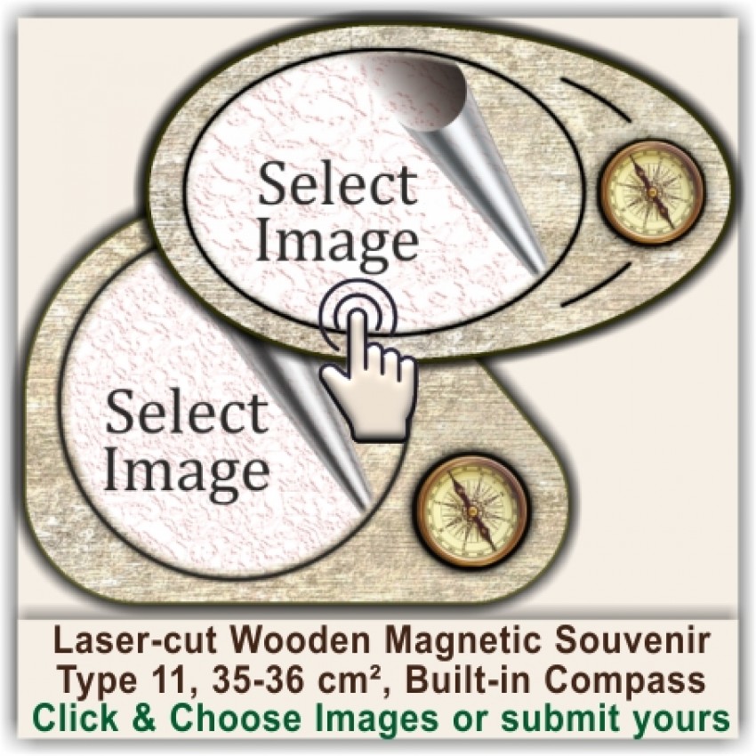 Saint Kilda Island, Outer Hebrides Wooden Magnets & Compasses 11