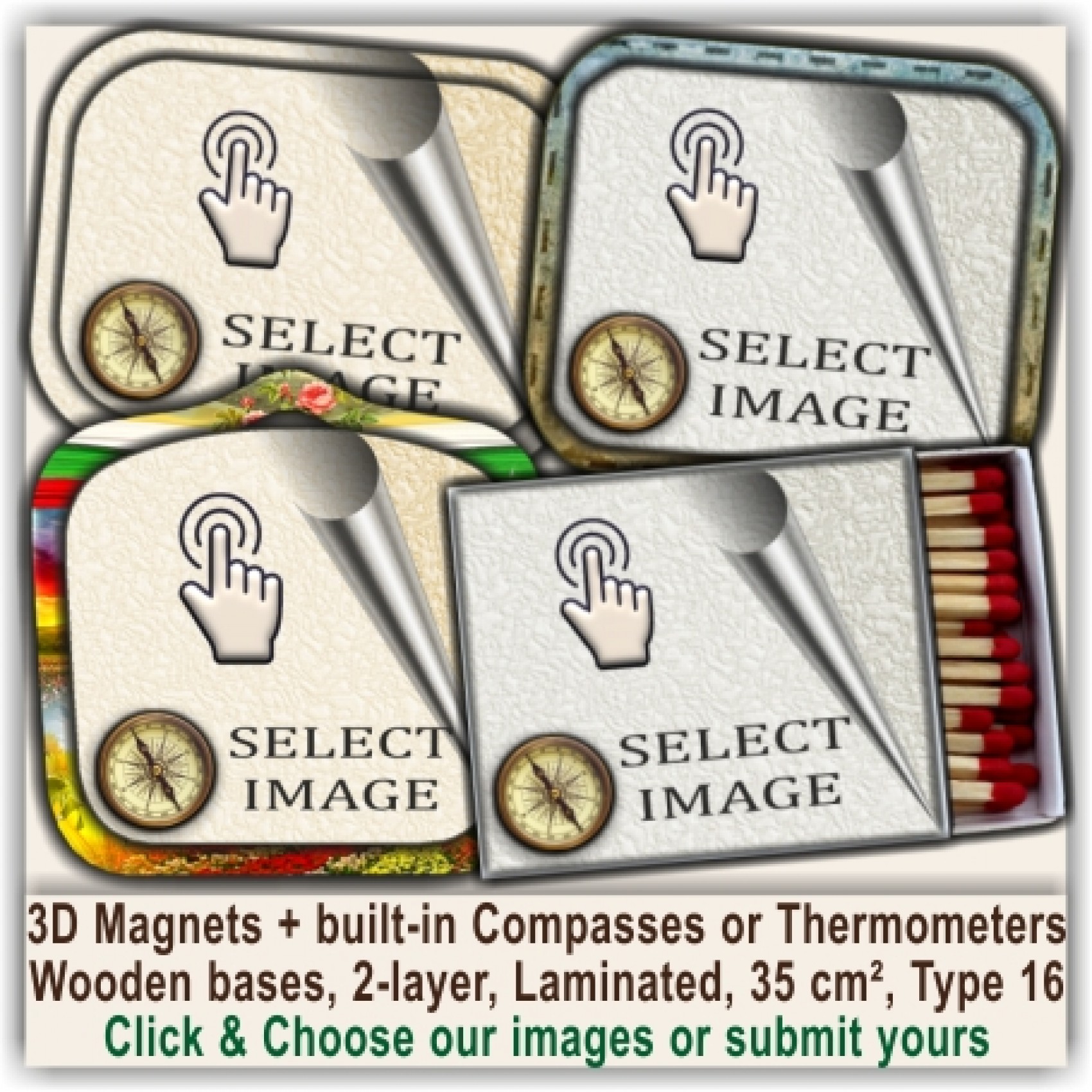 Tunbridge Wells, High Weald Souvenirs, Thermometers, Compasses 16