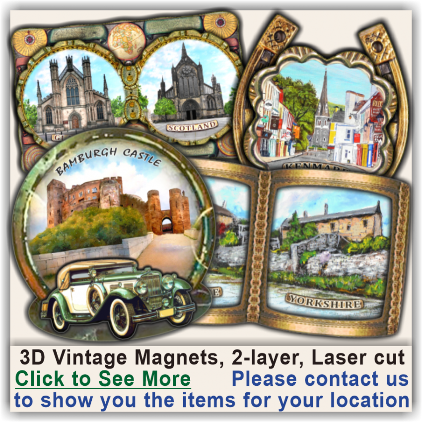 Bourton-on-the-Hill, Cotswolds Double Layer, Laser cut Magnets 22 Bourton-on-the-Hill, Cotswolds Double Layer, Laser cut Magnets 22