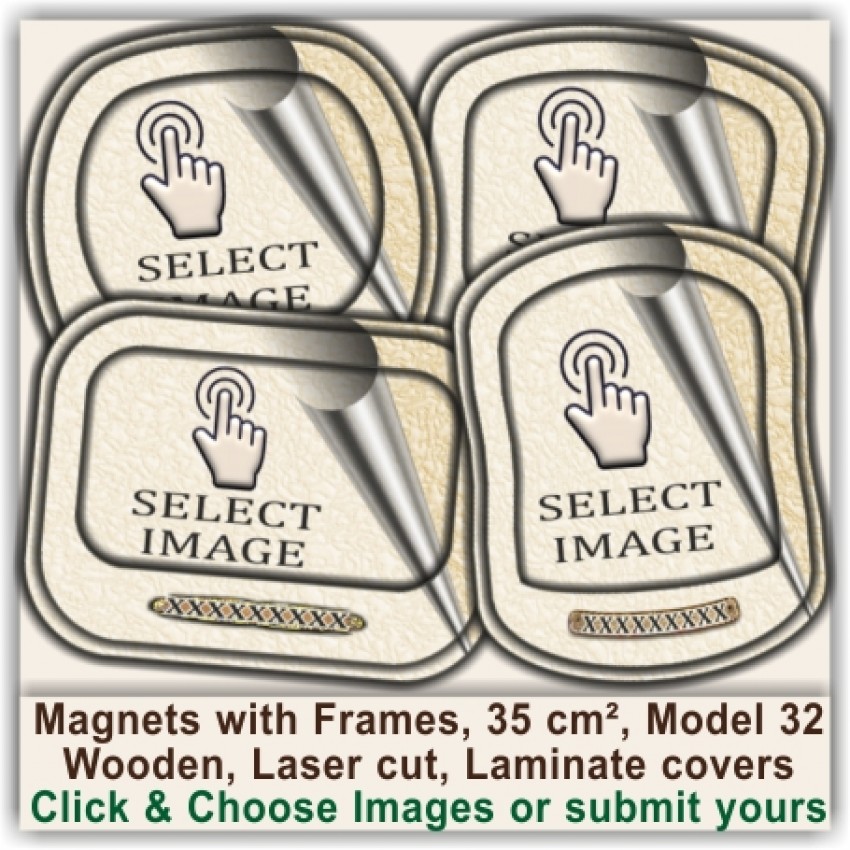 Edinburgh Castle Photo Magnets with Frames 32