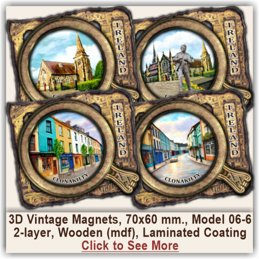 Clonakilty 3D Vintage Magnets 06-6