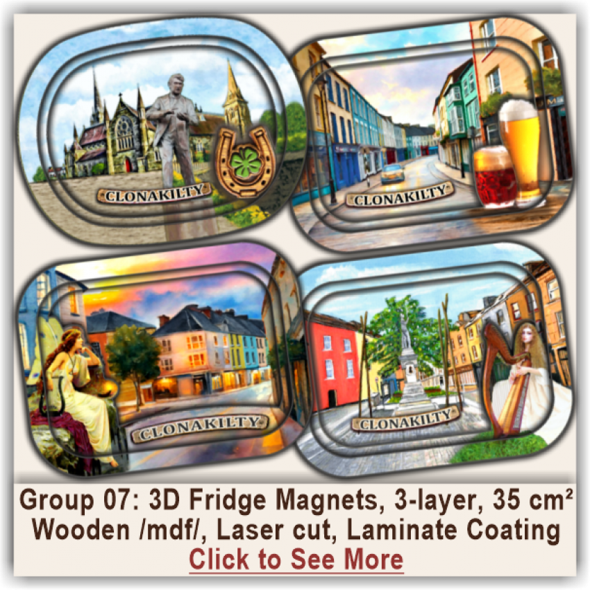 Clonakilty 3D Tourist Fridge Magnets 07