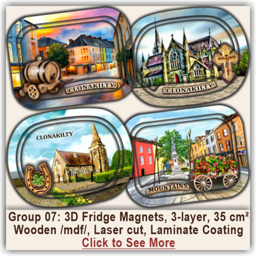 Clonakilty 3D Tourist Fridge Magnets 07