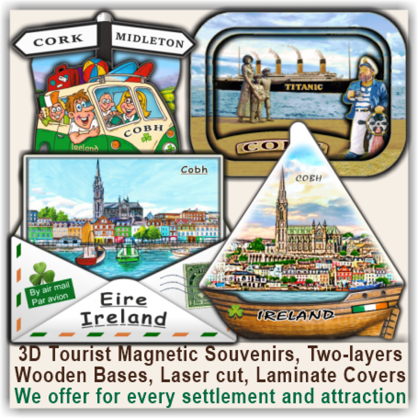 Cobh 3D Tourist Travel Magnets & Gifts 102