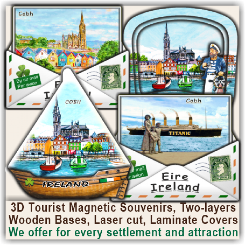 Cobh 3D Tourist Travel Magnets & Gifts 102