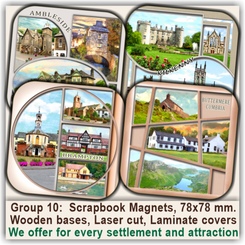 Ashbourne, Derbyshire Dales Magnetic Scrapbook Souvenirs 10