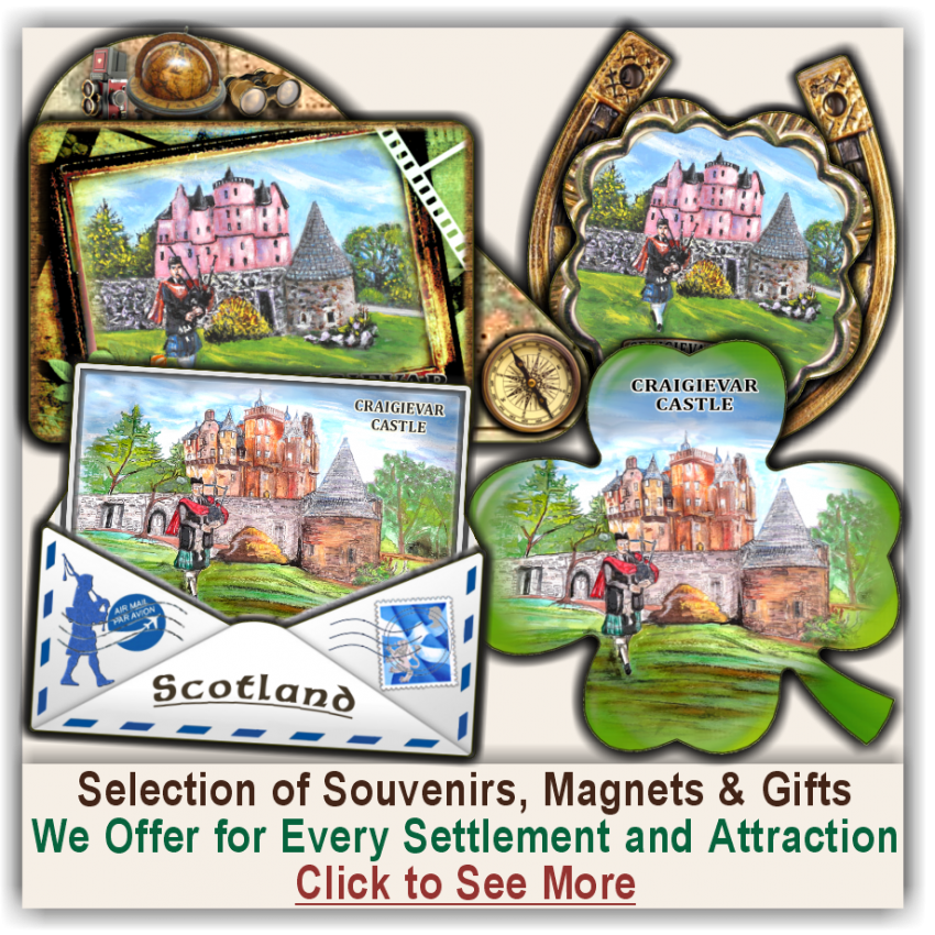 Craigievar Castle Selected Souvenirs, Magnets, Gifts