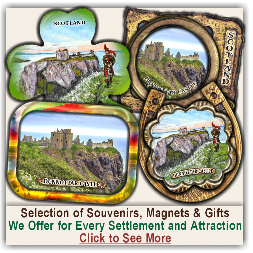 Dunnottar Castle Selected Souvenirs, Magnets, Gifts