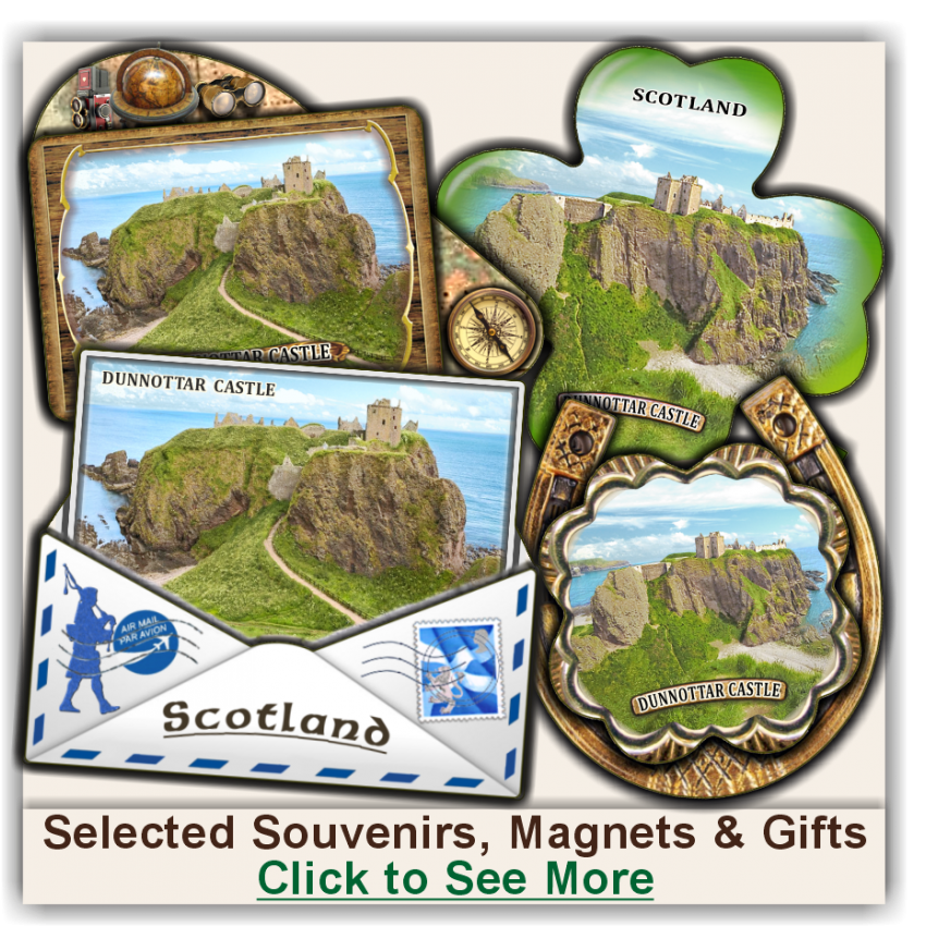 Dunnottar Castle Selected Souvenirs, Magnets, Gifts
