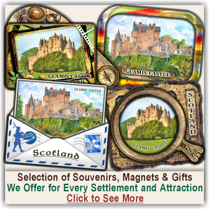 Glamis Castle Selected Souvenirs, Magnets, Gifts
