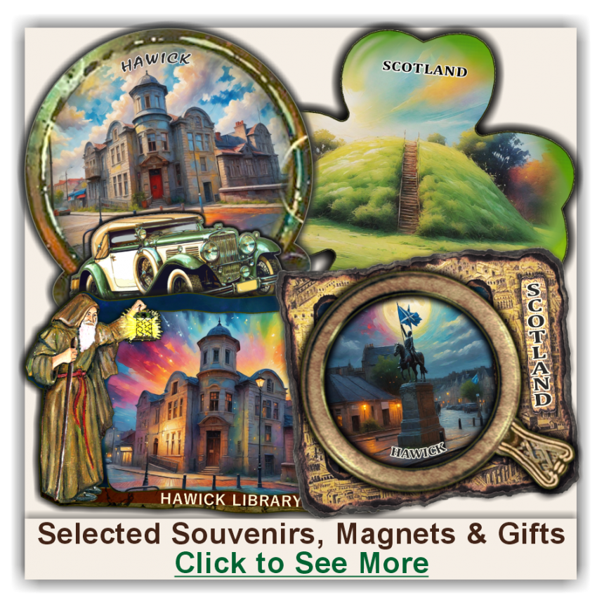 Hawick Souvenirs with AI-generated images